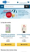 How momox-shop.fr looks like on a mobile device such as an iPhone.