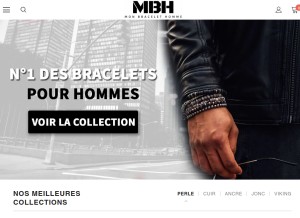 How mon-bracelet-homme.fr looks like on a tablet such as an iPad.