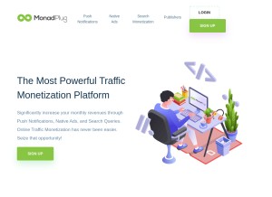 How monadplug.com looks like on a tablet such as an iPad.