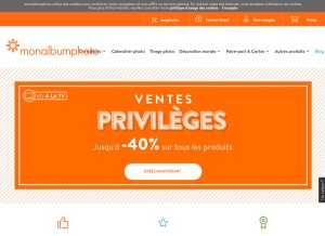 How monalbumphoto.fr looks like on a tablet such as an iPad.