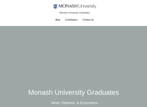 How monash.mystrikingly.com looks like on a tablet such as an iPad.