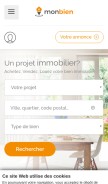 How monbien.fr looks like on a mobile device such as an iPhone.