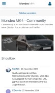 How mondeo-mk4.de looks like on a mobile device such as an iPhone.