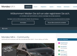 How mondeo-mk4.de looks like on a tablet such as an iPad.