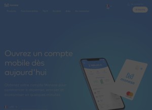 How monese.com looks like on a tablet such as an iPad.