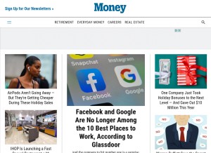 How money.com looks like on a tablet such as an iPad.