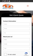 How money4vehicle.com looks like on a mobile device such as an iPhone.