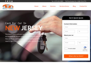 How money4vehicle.com looks like on a tablet such as an iPad.
