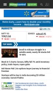 How moneycontrol.com looks like on a mobile device such as an iPhone.