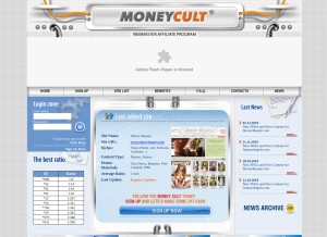 How moneycult.com looks like on a tablet such as an iPad.