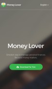 How moneylover.me looks like on a mobile device such as an iPhone.