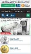 How moneymetals.com looks like on a mobile device such as an iPhone.
