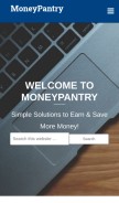 How moneypantry.com looks like on a mobile device such as an iPhone.