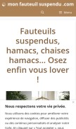 How monfauteuilsuspendu.com looks like on a mobile device such as an iPhone.