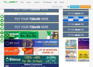 How monitorhyip.biz looks like on a tablet such as an iPad.