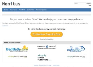 How monitus.net looks like on a tablet such as an iPad.