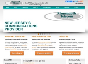 How monmouth.com looks like on a tablet such as an iPad.
