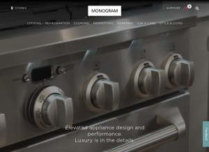 How monogram.com looks like on a tablet such as an iPad.