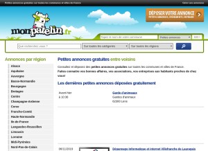 How monpatelin.fr looks like on a tablet such as an iPad.