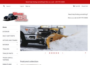 How monroestore.com looks like on a tablet such as an iPad.