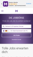 How monster.de looks like on a mobile device such as an iPhone.