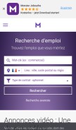How monster.fr looks like on a mobile device such as an iPhone.