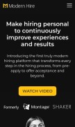 How montagetalent.com looks like on a mobile device such as an iPhone.
