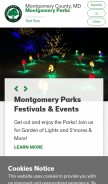 How montgomeryparks.org looks like on a mobile device such as an iPhone.