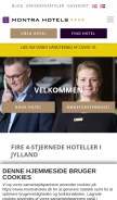 How montrahotels.dk looks like on a mobile device such as an iPhone.
