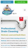 How montreal5stardrain.com looks like on a mobile device such as an iPhone.