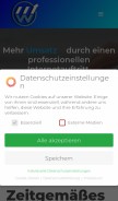 How monument-webdesign.de looks like on a mobile device such as an iPhone.
