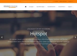 How monzoon.net looks like on a tablet such as an iPad.
