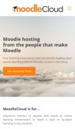 How moodlecloud.com looks like on a mobile device such as an iPhone.