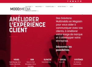 How moodmedia.com looks like on a tablet such as an iPad.