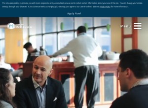 How moody.edu looks like on a tablet such as an iPad.