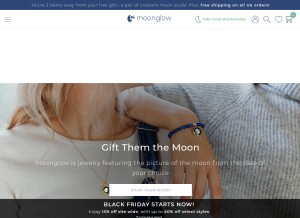 How moonglow.com looks like on a tablet such as an iPad.