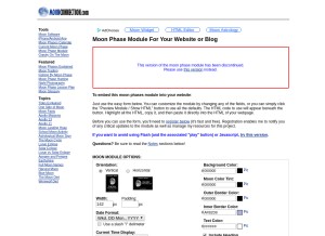 How moonmodule.com looks like on a tablet such as an iPad.