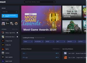 How moot.us looks like on a tablet such as an iPad.