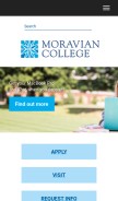 How moravian.edu looks like on a mobile device such as an iPhone.