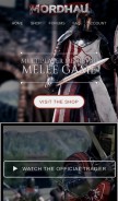 How mordhau.com looks like on a mobile device such as an iPhone.