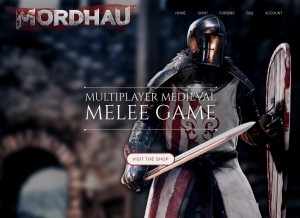 How mordhau.com looks like on a tablet such as an iPad.