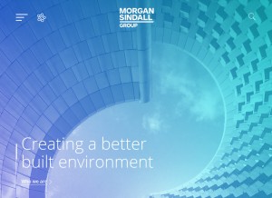 How morgansindall.com looks like on a tablet such as an iPad.