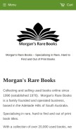 How morgansrarebooks.com looks like on a mobile device such as an iPhone.