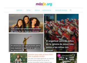 How mormonsud.org looks like on a tablet such as an iPad.