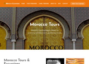 How morocco-excursion.com looks like on a tablet such as an iPad.