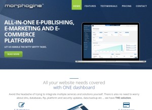 How morphogine.com looks like on a tablet such as an iPad.