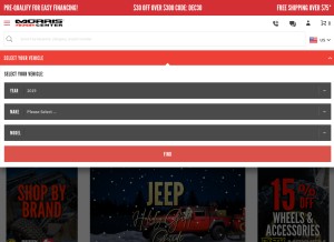 How morris4x4center.com looks like on a tablet such as an iPad.