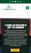 How morrisville.edu looks like on a mobile device such as an iPhone.