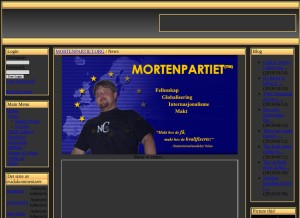How mortenpartiet.org looks like on a tablet such as an iPad.