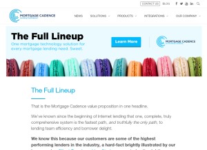 How mortgagecadence.com looks like on a tablet such as an iPad.